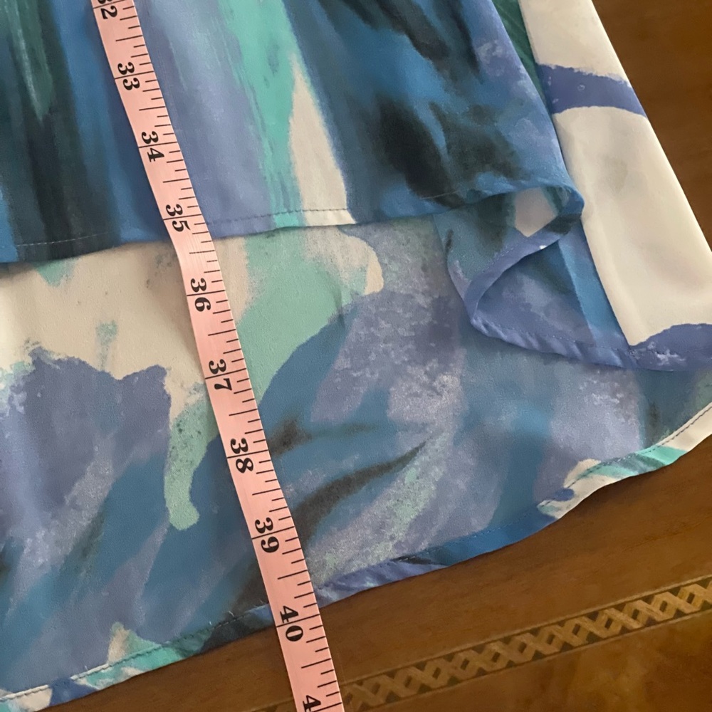 BCBGMaxAzria Blue and White Long Sleeve Dress - Picture 9 of 9